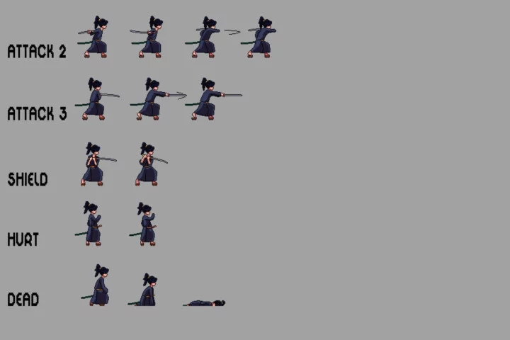 Free Shinobi Sprites Pixel Art