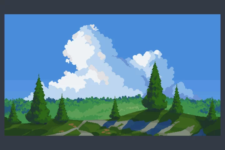 Free Summer Pixel Art Backgrounds