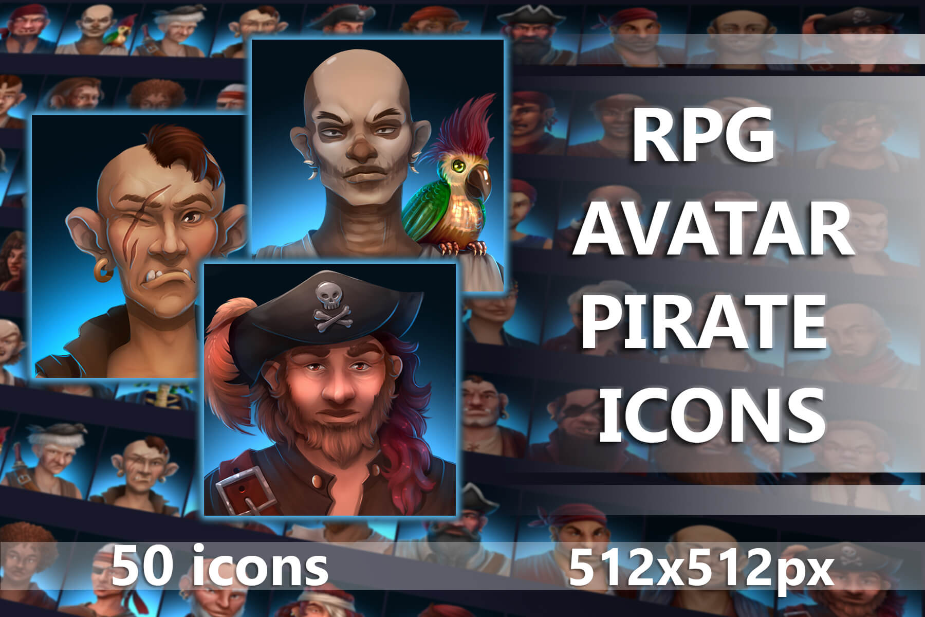 RPG Avatar Pirate Icons Download Pack CraftPix Net