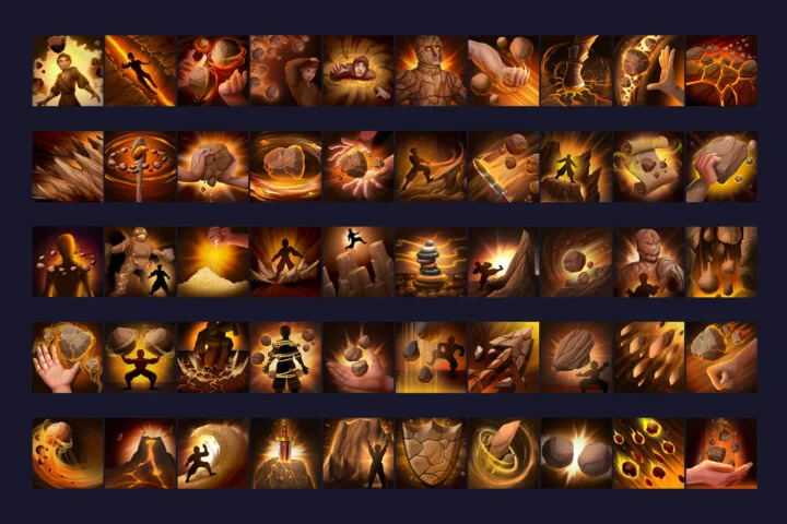 RPG Earth Magician Skill Icons