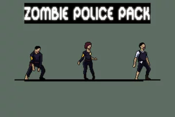 Zombie Police Character Sprites Pixel Art