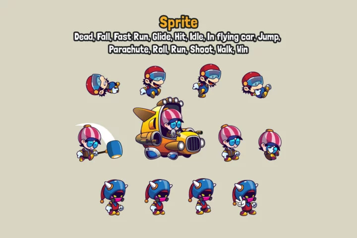 Cartoon Cute Characters Asset Pack