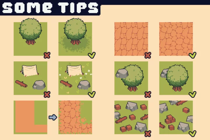 Farm Tileset Pixel Art Asset Pack for Tower Defense