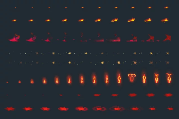 Free Flame Effects Sprite Pack