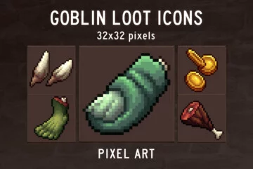 Free Goblin Loot Icons 32×32 Pixel Art