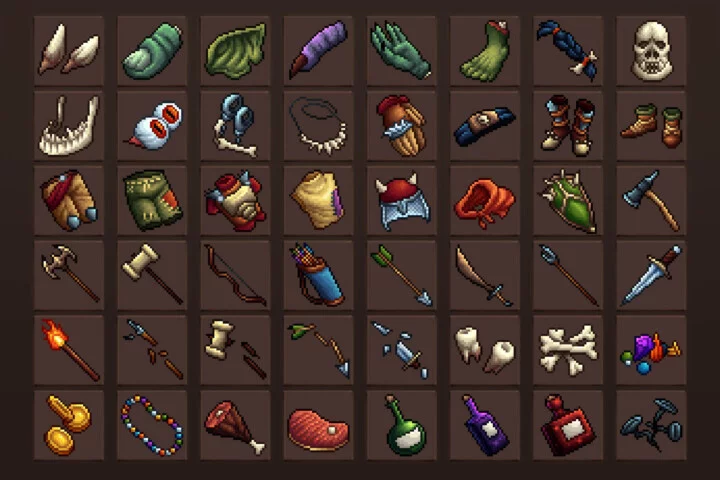 Free Goblin Loot Icons 32×32 Pixel Art