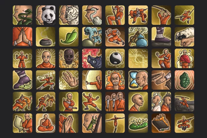 Free Monk Skills Icon Pack