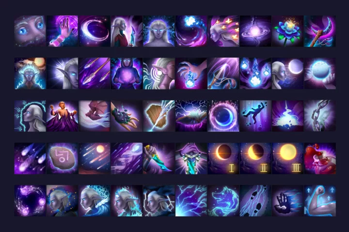 Free RPG Night Elf Skill Icons