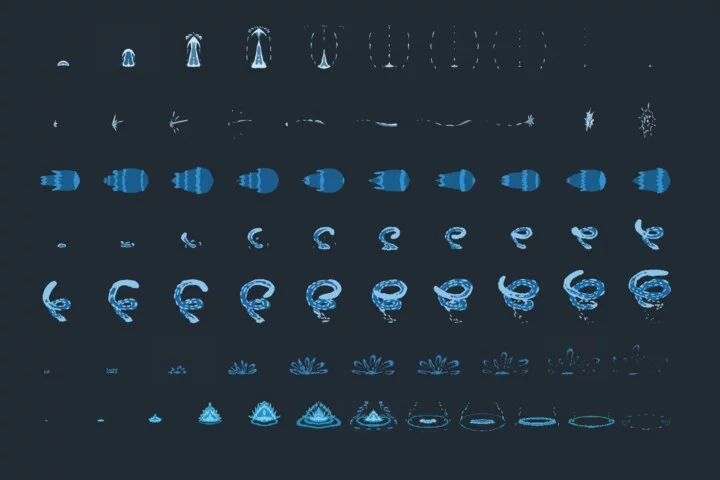 Free Water Effects Sprite Pack