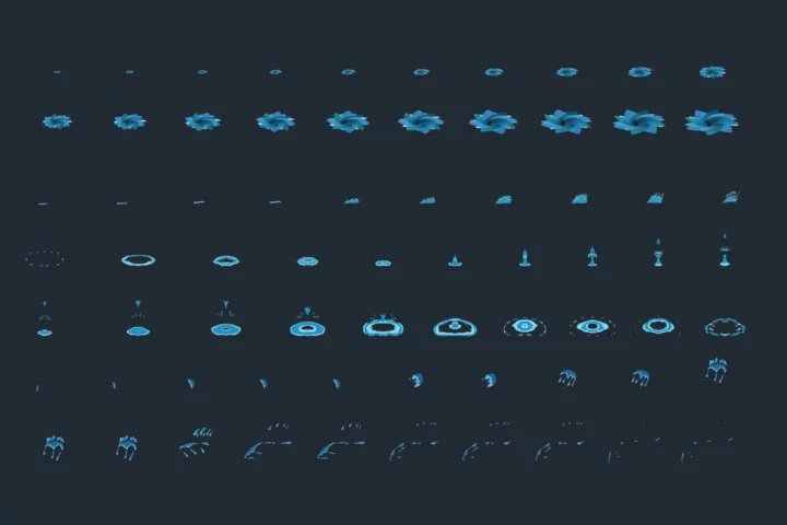 Free Water Effects Sprite Pack