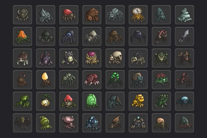 Spider Monsters RPG Icon Pack