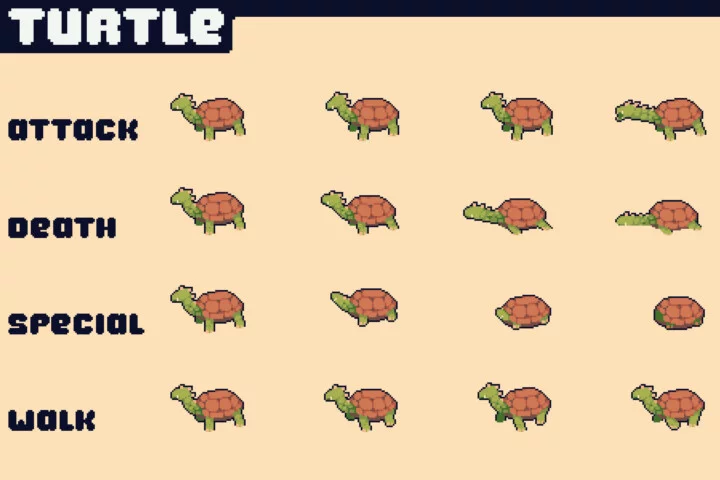 Top-Down River Bosses Tower Defense Pixel Art