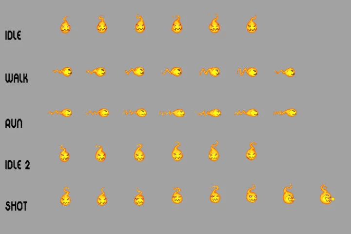 Free Fantasy Enemies Pixel Art Sprite Pack