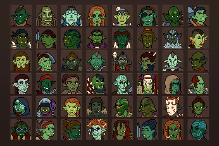 Free Goblins and Orcs Pixel Art Icon Pack