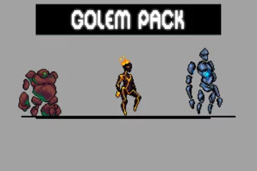 Golem Character Sprite Sheets Pixel Art