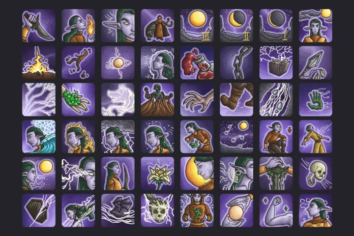 Night Elf Skills Icon Pack