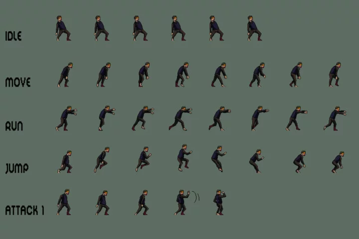 Soldier Zombie Character Sprite Sheets Pixel Art