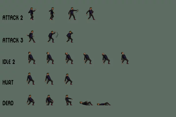 Soldier Zombie Character Sprite Sheets Pixel Art