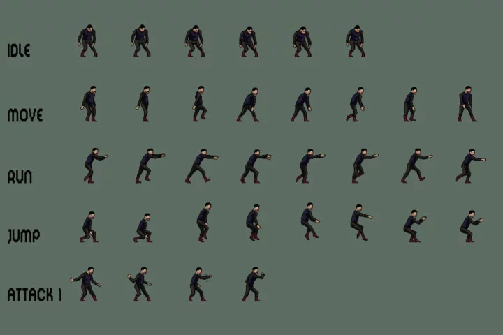 Soldier Zombie Character Sprite Sheets Pixel Art