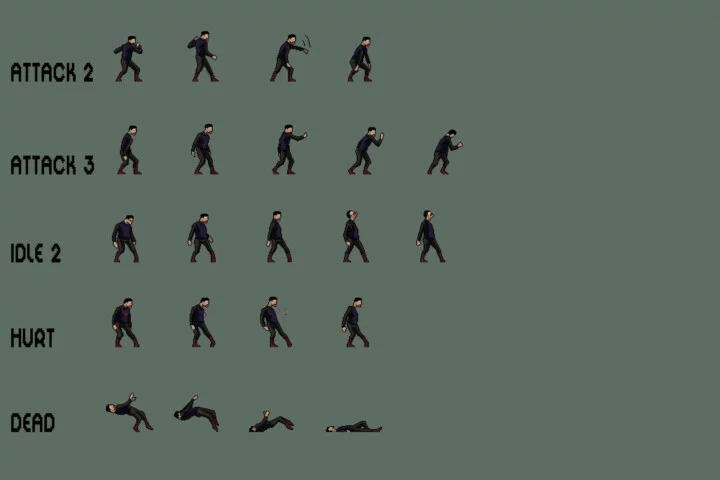Soldier Zombie Character Sprite Sheets Pixel Art