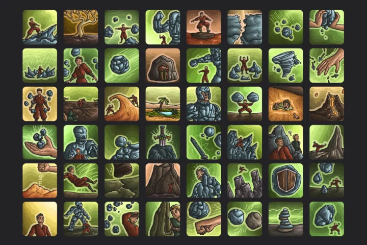 Earth Mage Skills Icon Pack