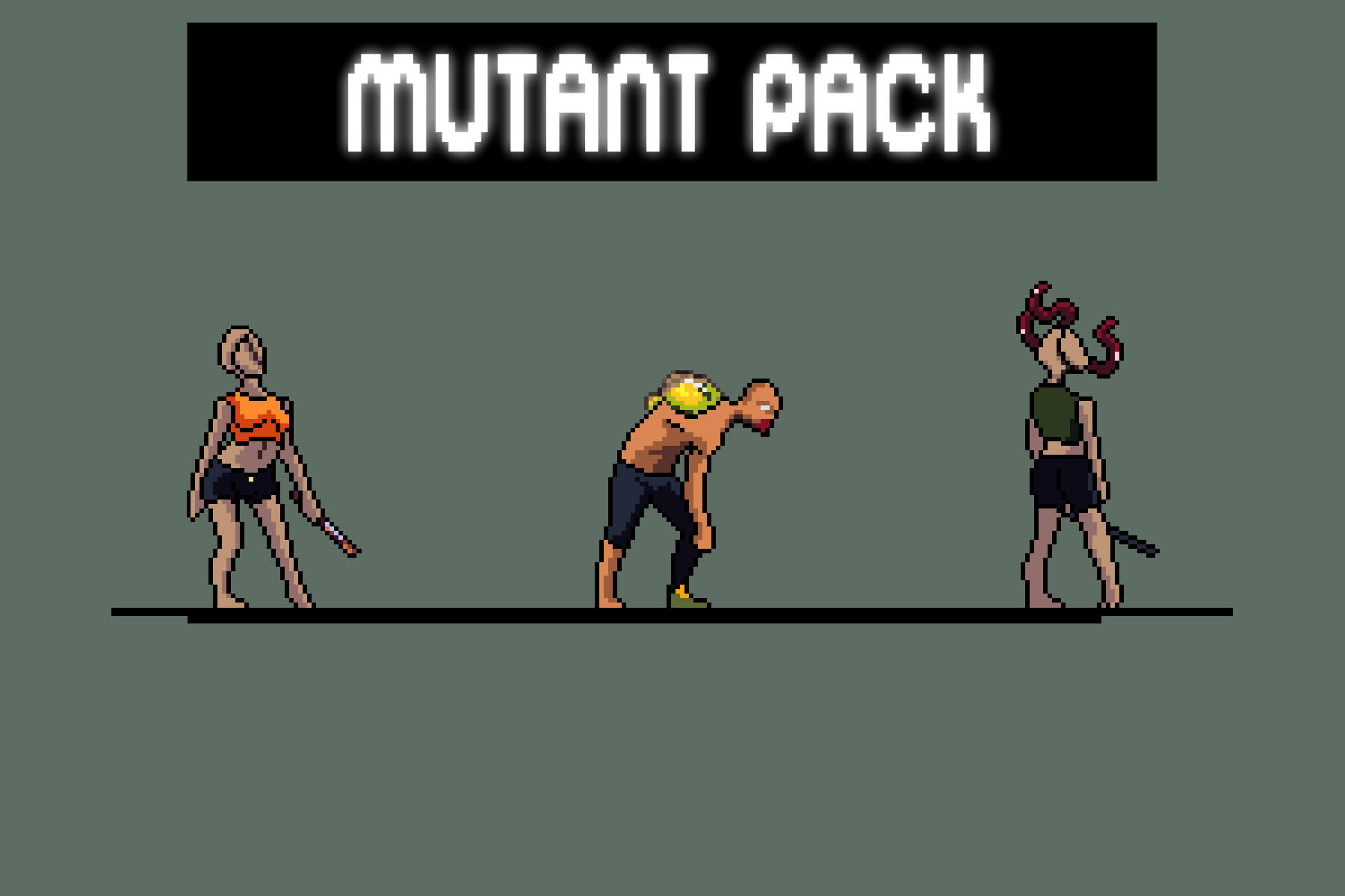 Mutant Character Sprites Pixel Art Download - CraftPix.net