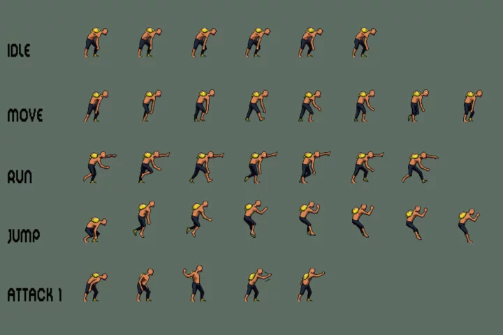 Mutant Character Sprites Pixel Art