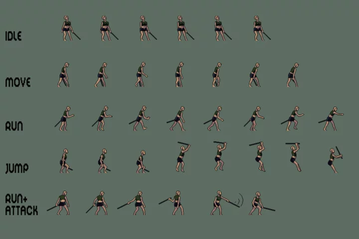 Mutant Character Sprites Pixel Art