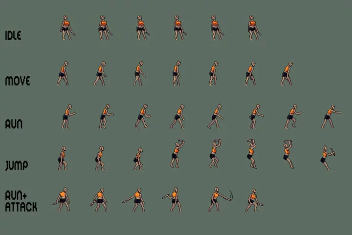 Mutant Character Sprites Pixel Art