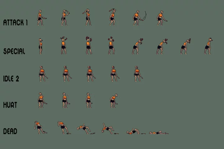 Mutant Character Sprites Pixel Art