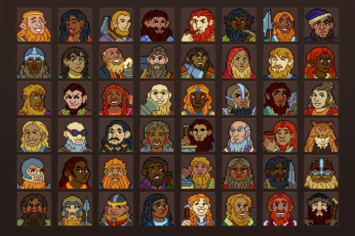 Dwarf Avatars 32×32 Pixel Icon Pack