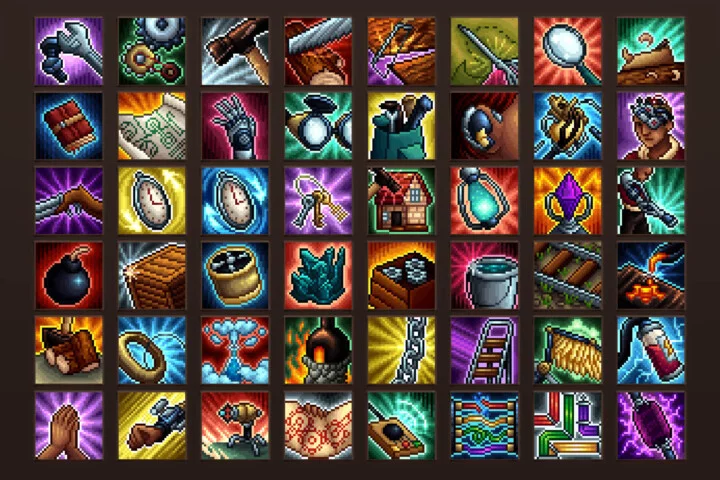 Engineering Icons 32×32 Pixel Art