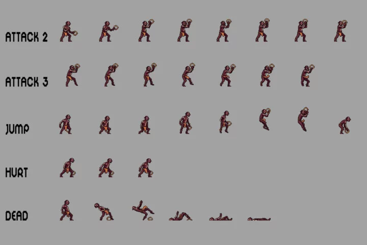 Goblin Character Sprites Pixel Art