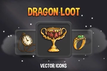 Dragon Loot Vector RPG Icons