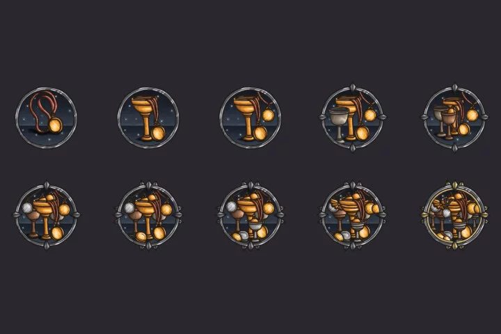 Free Game Achievement Vector RPG Icons