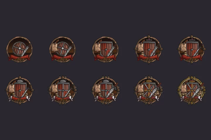 Free Game Achievement Vector RPG Icons