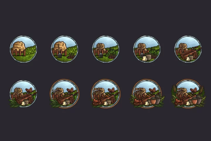 Free Profession Achievement Vector RPG Icons