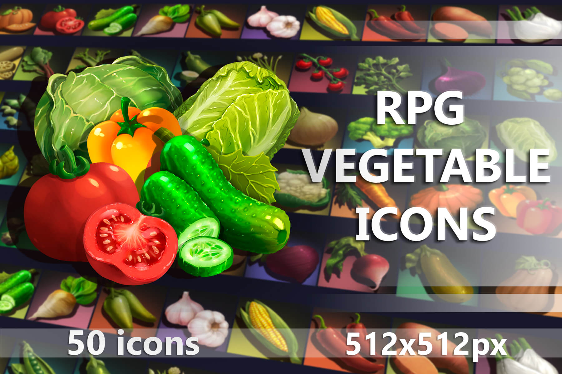 RPG Vegetable Game Icons Download - CraftPix.net