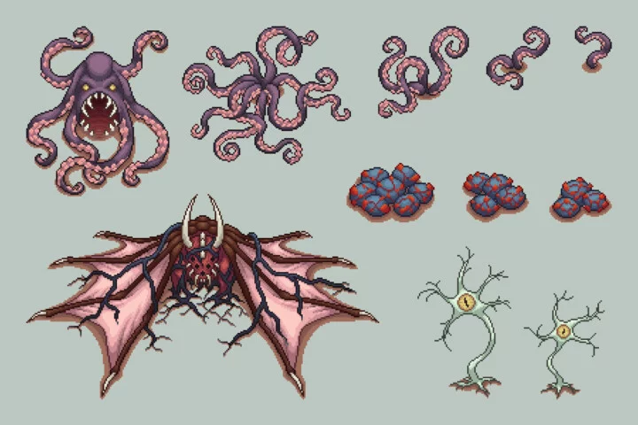 Cursed Land Objects Pixel Art for RPG Game