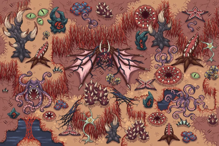 Cursed Land Objects Pixel Art for RPG Game