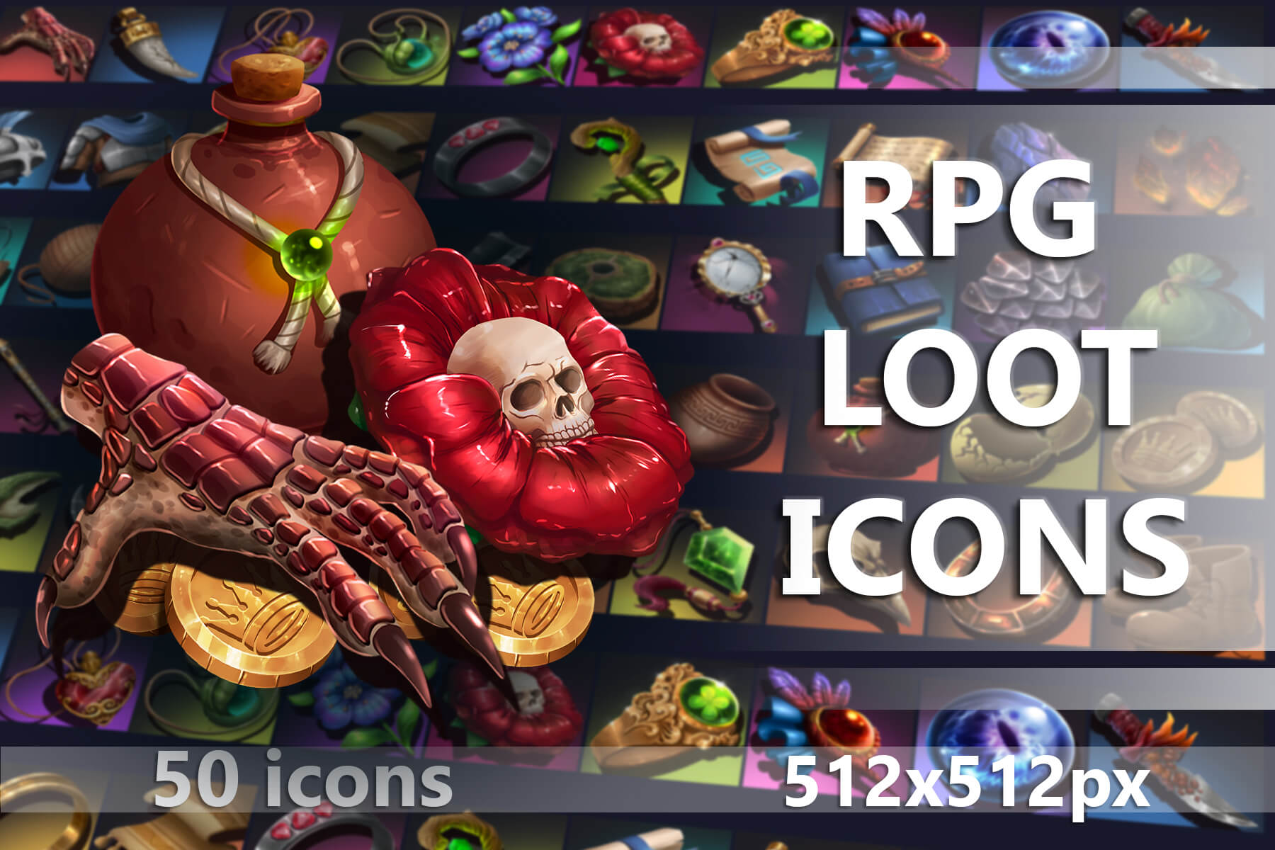 Fantasy Rpg Loot Icons X Download Craftpix Net