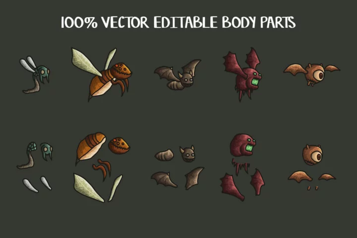 Free Monster Enemy Sprites for Tower Defense