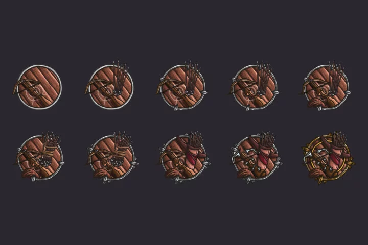 Free Warrior Weapon Achievement Vector Icons