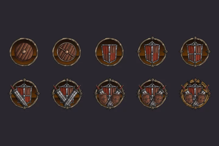 Free Warrior Weapon Achievement Vector Icons