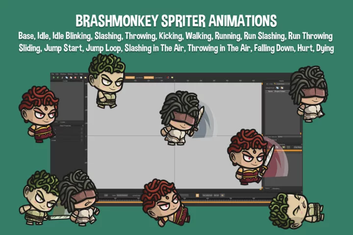 Medusa Chibi Character Sprites