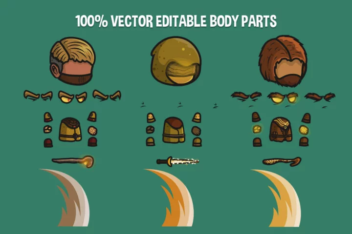 Pyromancer Chibi Character Sprites