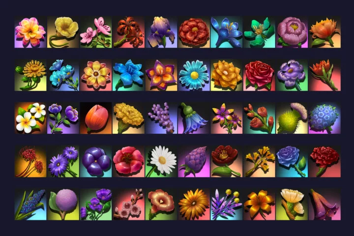 RPG Flower Game Icons