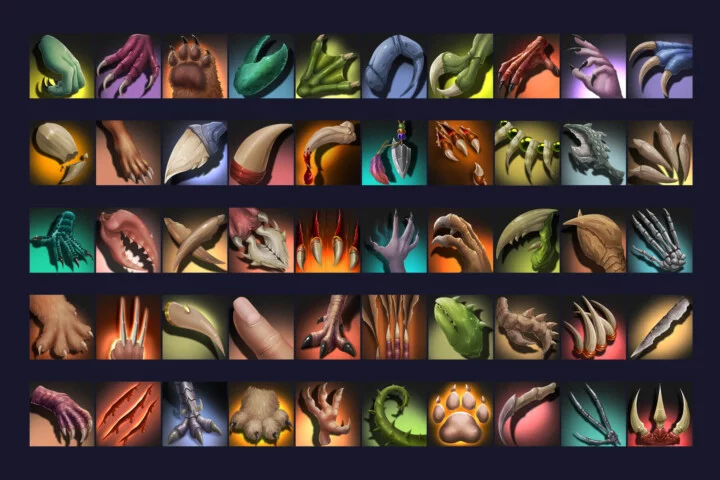 RPG Monster Hand Game Icons