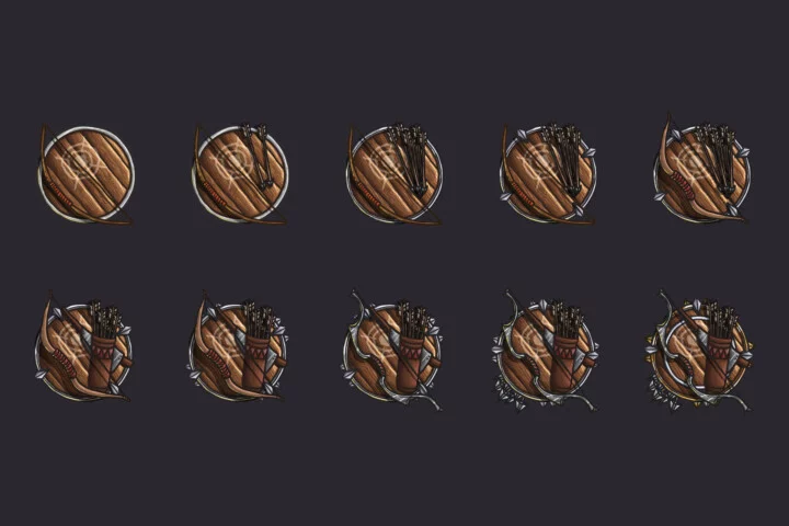 Weapon Achievement Vector RPG Icons