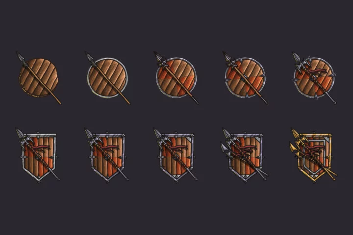 Weapon Achievement Vector RPG Icons